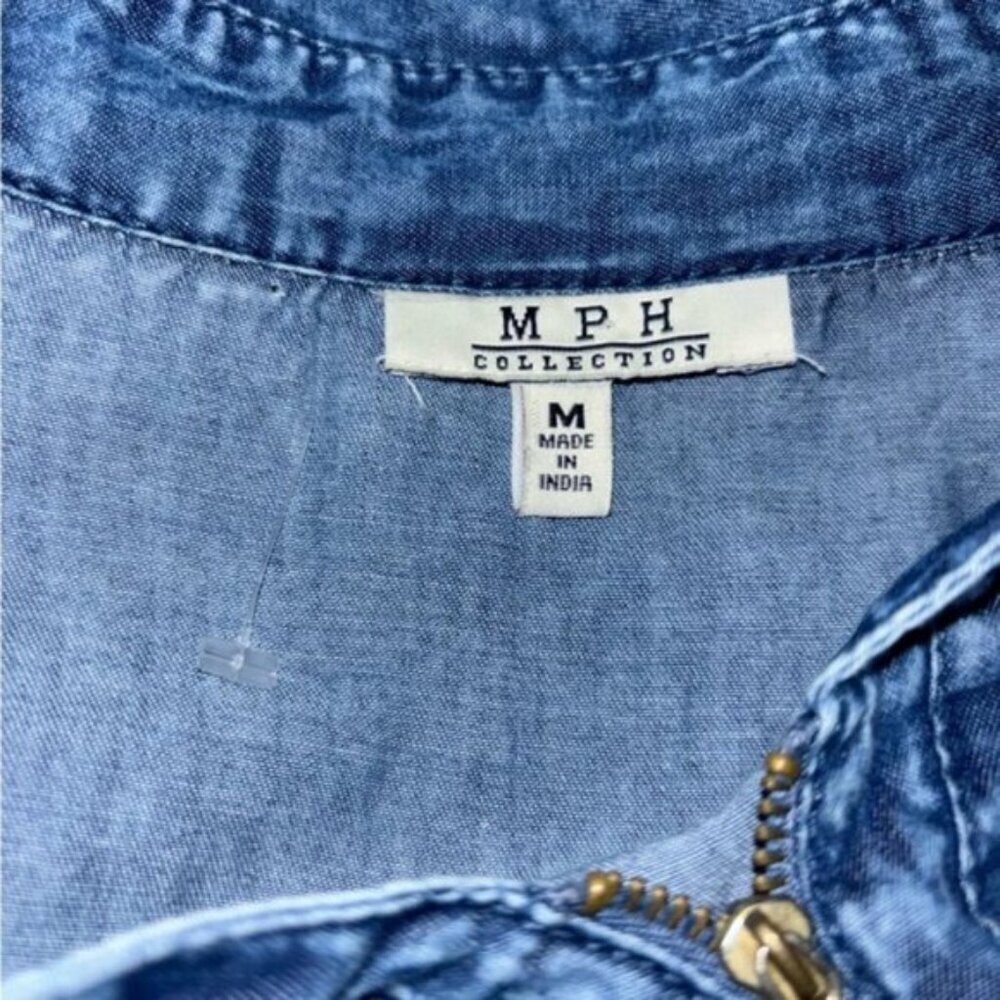 MPH Collection Denim Dress Womens Medium - Picture 2 of 11